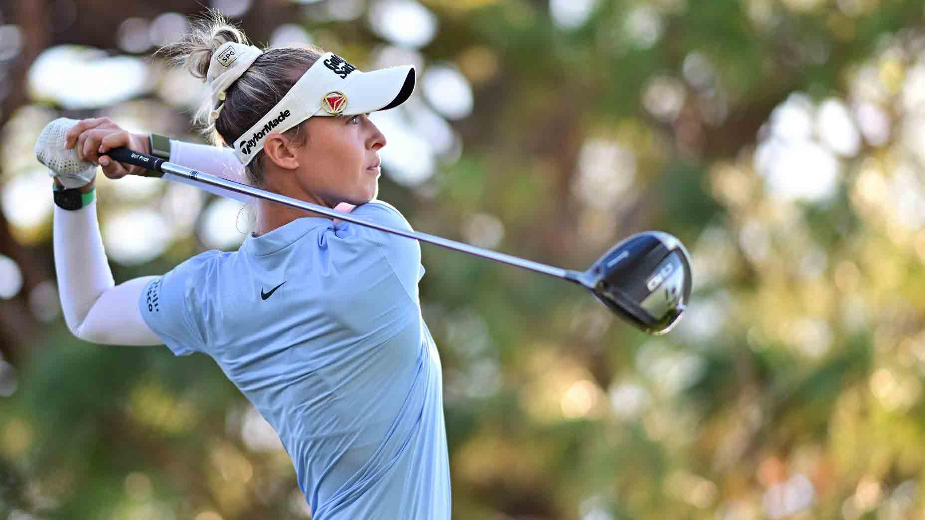 Nelly Korda Charges Toward Eighth LPGA Title at the Thrilling CME Group Tour Championship! Nelly Korda competing at the CME Group Tour Championship