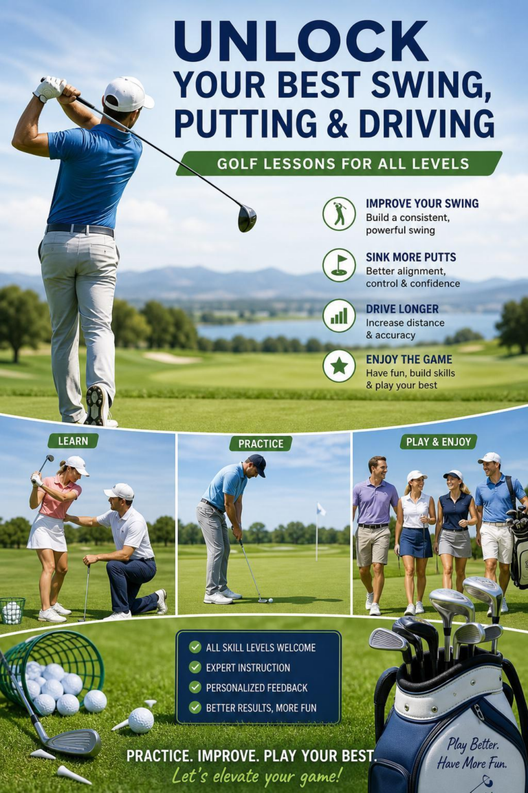 Unlock Your Best Swing, Putting & Driving: Golf Lessons for All Levels