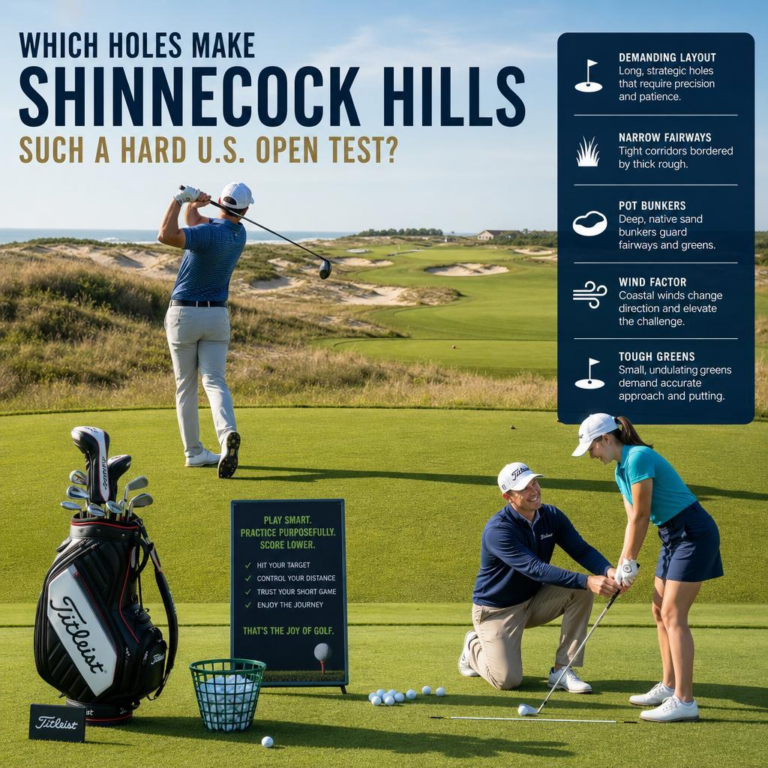 Which holes make Shinnecock Hills such a hard U.S. Open test?