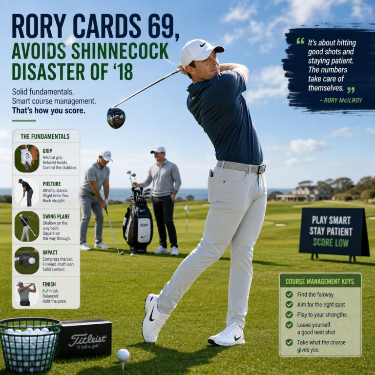Rory cards 69, avoids Shinnecock disaster of ’18