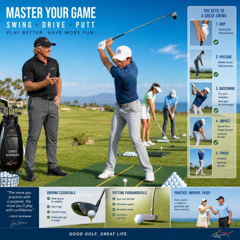 Master Greg Normanโs Swing, Driving & Putting: Unlock Your Best Game