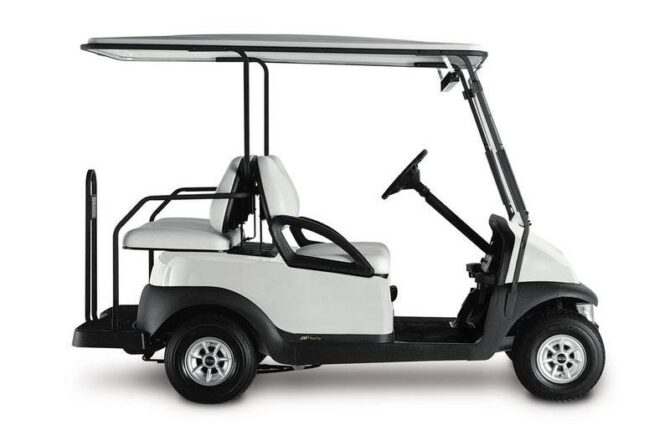 This electric cart won’t just carry your golf bag, it follows you around the course