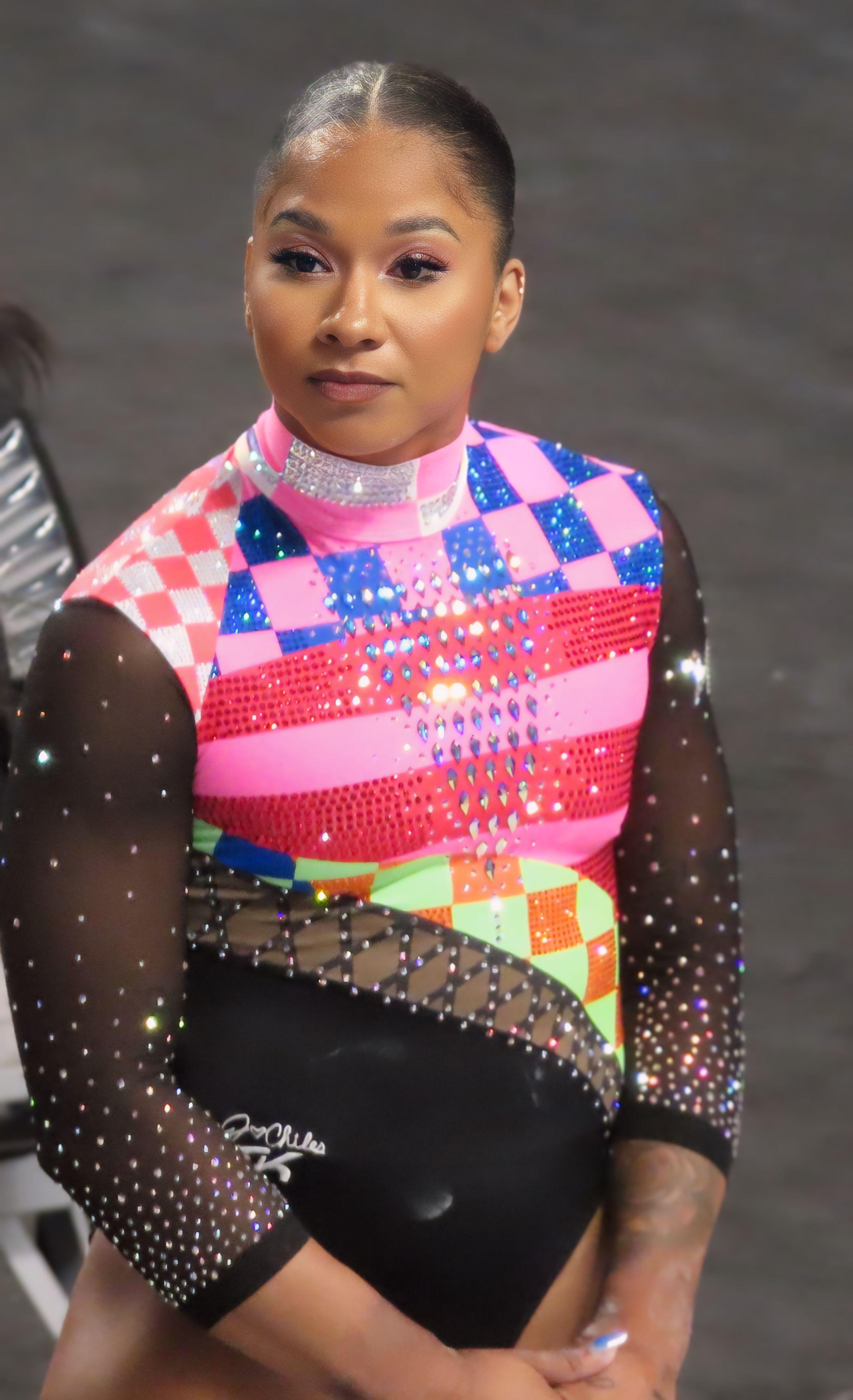 Even without ⁣grillz, Jordan Chiles is shining 🌟 #ParisOlympics ​#OlympicHighlights #Shorts