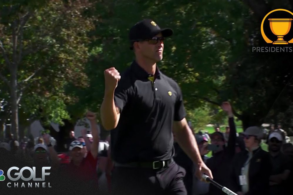 Adam Scott sinks a 39-foot birdie to take a 2UP lead at 2024 Presidents Cup | Golf Channel
