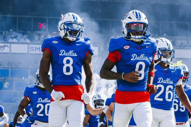 Watch: Bryson DeChambeau partied at the SMU football game in the student section with his U.S. Open trophy