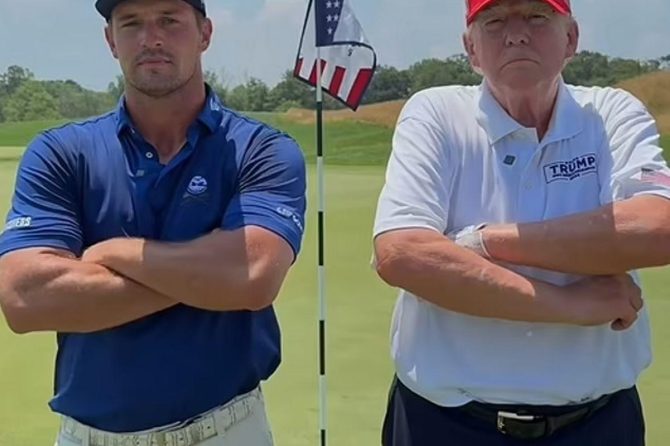 **”Epic Fail: Bryson DeChambeau’s Trick Shot Disaster with Donald Trump’s Granddaughter!”**