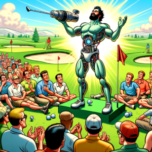 Impact of TGL: Will Tiger Woods' Innovation Disrupt Outdoor Golf? cartoon