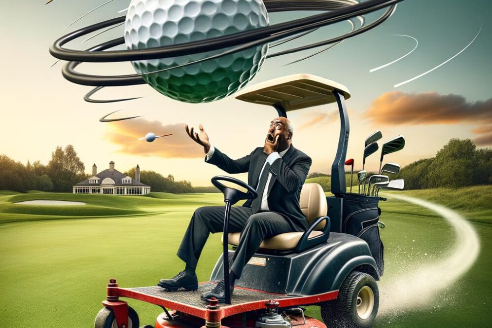 **”Golfing Gone Wrong: What to Do When Your Ball Meets the Mower!”**