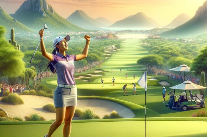**Bae’s Stunning 18th Hole Birdie Secures Narrow Lead at LPGA Mexico Showdown!**