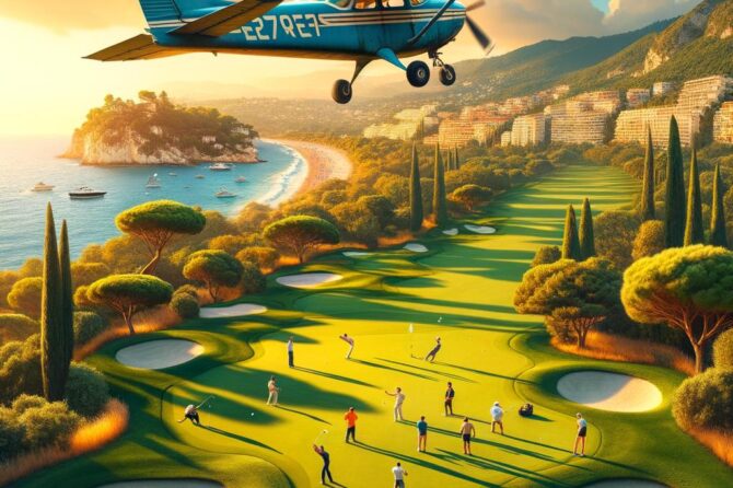 **”Skydiving on the Green: Small Plane’s Daring Emergency Landing Shocks Golfers at Riviera!”**