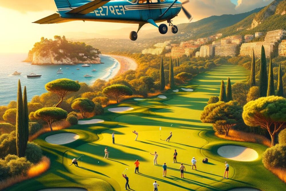 **”Skydiving on the Green: Small Plane’s Daring Emergency Landing Shocks Golfers at Riviera!”**